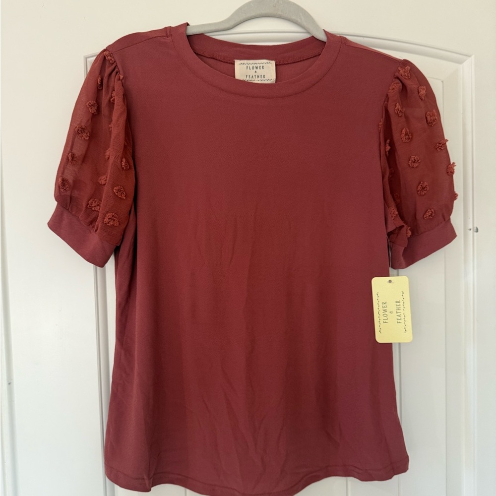 Floreat Terracotta Short Sleeve Top